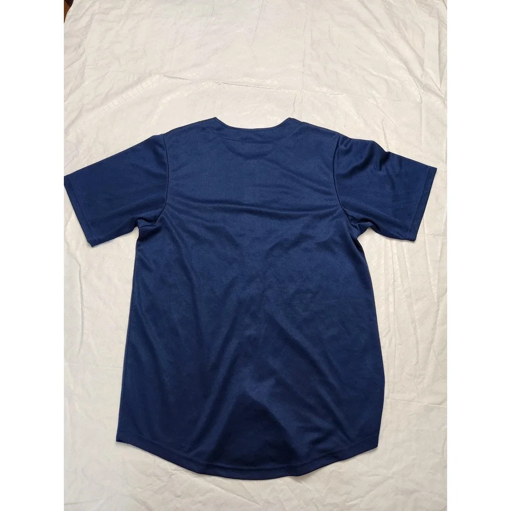 Boston Red Sox Jersey Mens Small Blue MLB Baseball Hebrew Script Successbrands